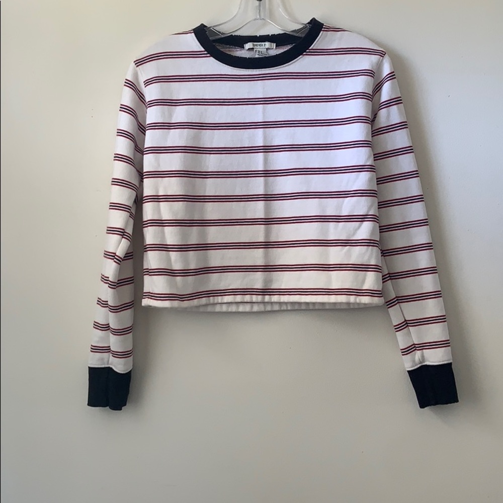 Forever 21 Cropped striped sweater